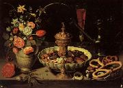 PEETERS, Clara Still life with Vase,jug,and Platter of Dried Fruit Germany oil painting artist